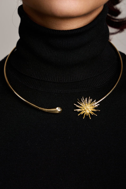 Gold Flower Choker